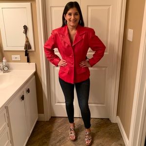 Vintage Red Leather Jacket